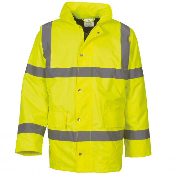 JAUNE - Parka Haute visibilité professionnel de travail homme manutention artisan logistique chantier