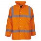 ORANGE - Parka Haute visibilité professionnel de travail homme logistique chantier transport artisan