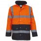 ORANGE/MARINE - Veste de sécurité Haute visibilité professionnelle de travail homme transport artisan manutention chantier