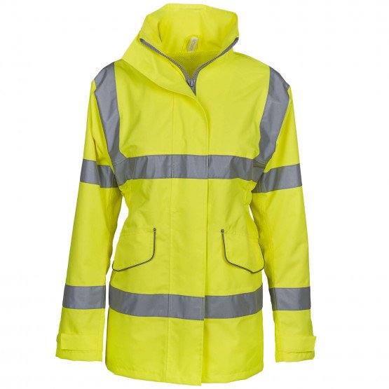 JAUNE - Veste haute visibilité Femme professionnelle de travail femme manutention chantier transport artisan