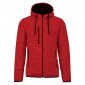ROUGE - Veste à capuche zippée chinée professionnelle de travail à manches longues homme auxiliaire de vie infirmier aide a domi