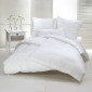 BLANC - Couette professionnelle hébergement foyer blanche 100% polyester émerisé, toucher peau de pêche aide a domicile médical