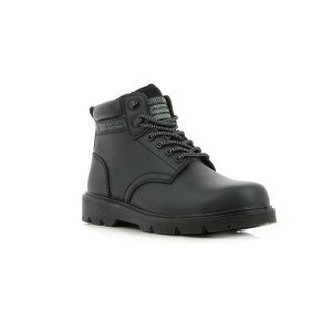 NOIR - Chaussure haute de sécurité S3 professionnelle de travail noire en cuir ISO EN 20345 S3 homme entretien artisan menage ch