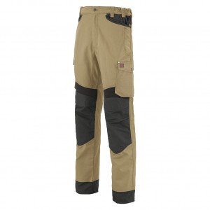 BEIGE/NOIR - Pantalon de travail professionnel homme manutention chantier transport artisan
