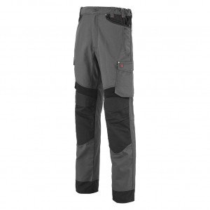 GRIS/NOIR - Pantalon de travail professionnel homme - PROMO logistique artisan manutention chantier