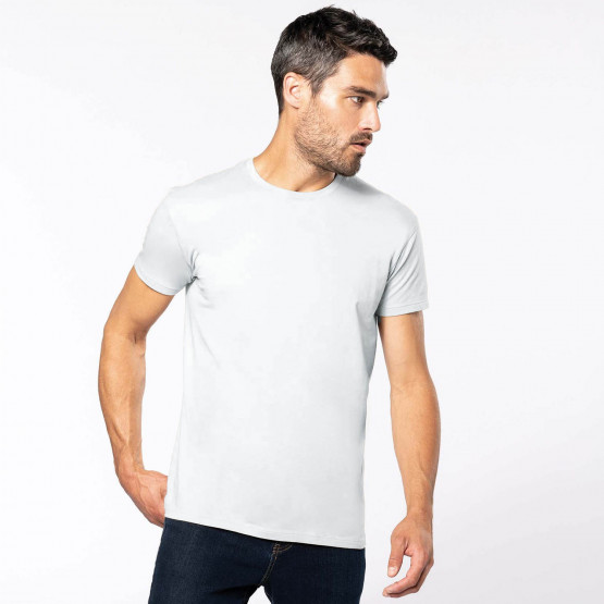 T-shirt en coton manches courtes blanc homme