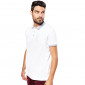 BLANC/GRIS - Polo professionnel de travail homme aide a domicile infirmier auxiliaire de vie médical