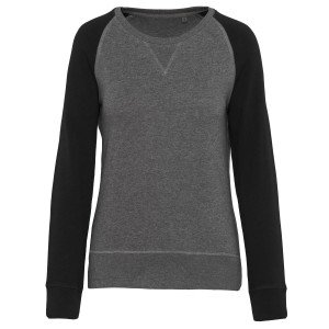 MARINE/GRIS - Sweat professionnel de travail BIO femme - PROMO auxiliaire de vie patissier aide a domicile traiteur
