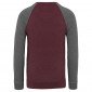 BORDEAUX/GRIS - Sweat professionnel de travail BIO homme boulanger auxiliaire de vie traiteur aide a domicile