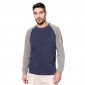 MARINE/GRIS - Sweat professionnel de travail BIO homme boulanger auxiliaire de vie traiteur aide a domicile