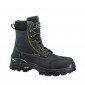 NOIR - Chaussure haute de sécurité S3 professionnelle de travail noire en cuir ISO EN 20345 S3 mixte manutention chantier logist