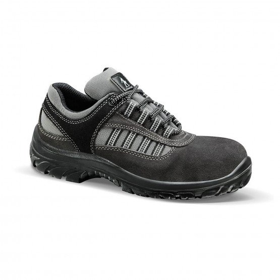 GRIS - Chaussure de sécurité S1P professionnelle de travail en cuir ISO EN 20345 S1P mixte manutention artisan logistique chanti