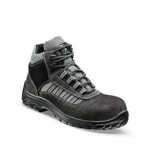 GRIS - Chaussure de sécurité S1P professionnelle de travail en cuir ISO EN 20345 S1P mixte artisan transport chantier logistique