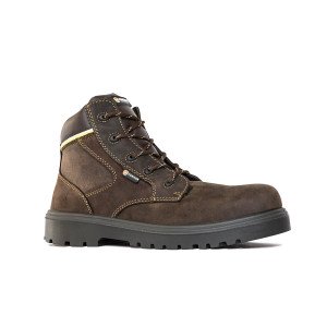 MARRON - Chaussure haute de sécurité S3 professionnelle de travail en cuir EN ISO 20345 S3 homme transport artisan manutention c