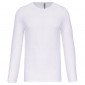 BLANC - Tee-shirt professionnel de travail à manches longues homme médical aide a domicile infirmier auxiliaire de vie