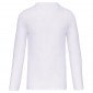 BLANC - Tee-shirt professionnel de travail à manches longues homme médical aide a domicile infirmier auxiliaire de vie