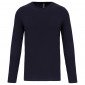 MARINE - Tee-shirt professionnel de travail à manches longues homme médical aide a domicile infirmier auxiliaire de vie