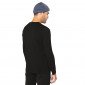 NOIR - Tee-shirt professionnel de travail à manches longues homme médical aide a domicile infirmier auxiliaire de vie