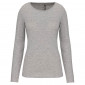 GRIS - Tee-shirt professionnel de travail à manches longues femme auxiliaire de vie infirmier aide a domicile médical
