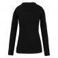 NOIR - Tee-shirt professionnel de travail à manches longues femme auxiliaire de vie infirmier aide a domicile médical