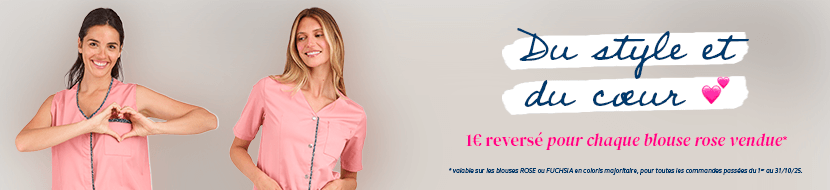 octobre rose - 1€ reversé pour chaque blouse rose commandée