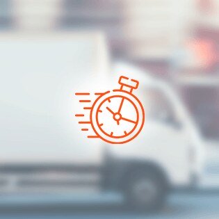 Camion de livraison et chronomètre