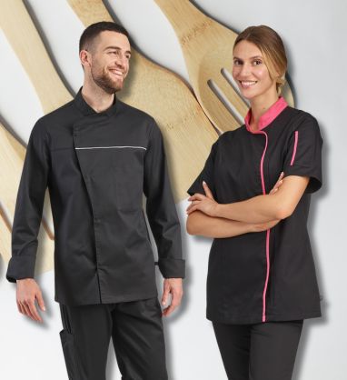 Vestes de cuisine, pantalons de cuisine, tabliers