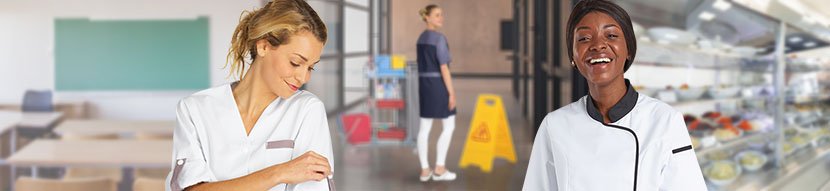 vetements de travail collègues lycées entretien cantine